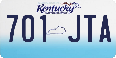 KY license plate 701JTA