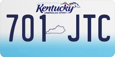 KY license plate 701JTC