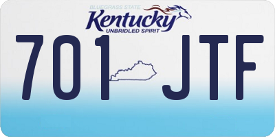KY license plate 701JTF