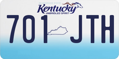 KY license plate 701JTH