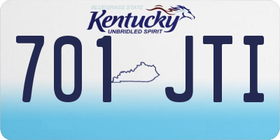 KY license plate 701JTI