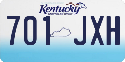 KY license plate 701JXH