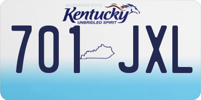 KY license plate 701JXL