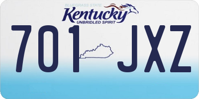 KY license plate 701JXZ