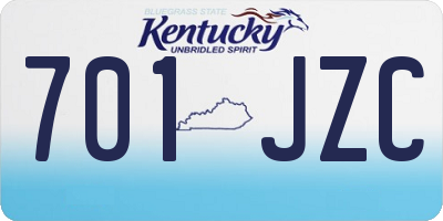 KY license plate 701JZC