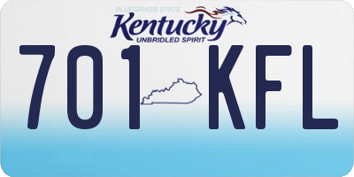 KY license plate 701KFL