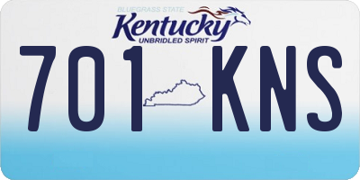 KY license plate 701KNS