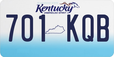 KY license plate 701KQB
