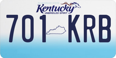 KY license plate 701KRB