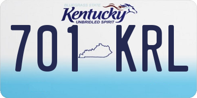 KY license plate 701KRL
