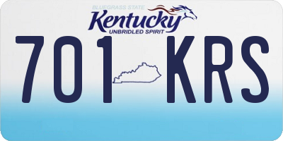 KY license plate 701KRS