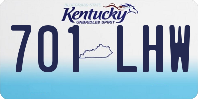 KY license plate 701LHW