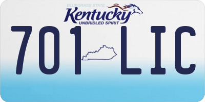 KY license plate 701LIC