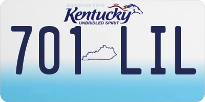 KY license plate 701LIL