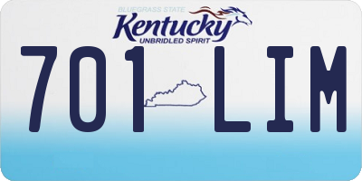 KY license plate 701LIM