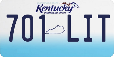 KY license plate 701LIT
