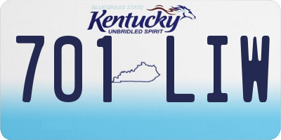 KY license plate 701LIW