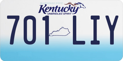 KY license plate 701LIY