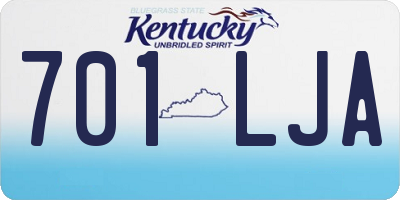 KY license plate 701LJA