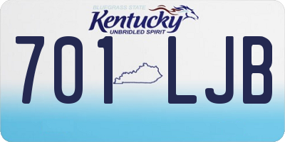 KY license plate 701LJB