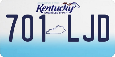 KY license plate 701LJD