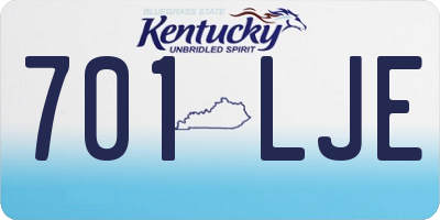 KY license plate 701LJE