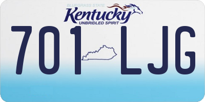KY license plate 701LJG