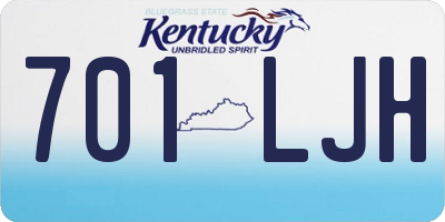 KY license plate 701LJH