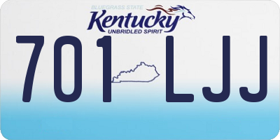 KY license plate 701LJJ