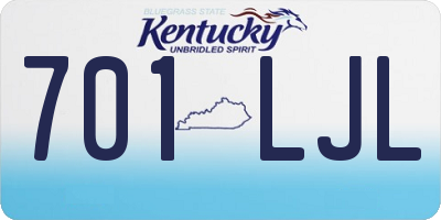 KY license plate 701LJL