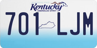 KY license plate 701LJM