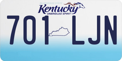KY license plate 701LJN
