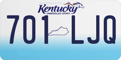 KY license plate 701LJQ