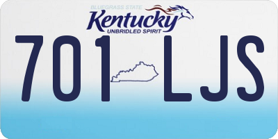 KY license plate 701LJS