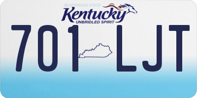 KY license plate 701LJT