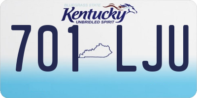 KY license plate 701LJU