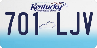 KY license plate 701LJV