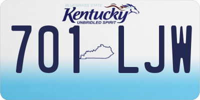 KY license plate 701LJW