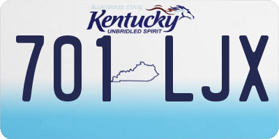 KY license plate 701LJX