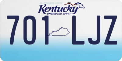 KY license plate 701LJZ