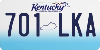 KY license plate 701LKA
