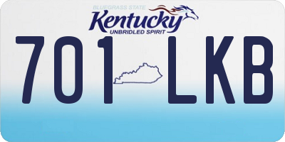 KY license plate 701LKB