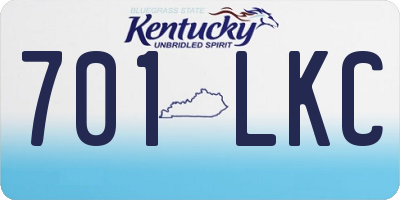 KY license plate 701LKC