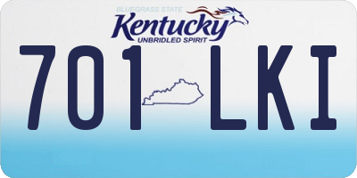 KY license plate 701LKI