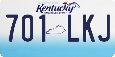 KY license plate 701LKJ