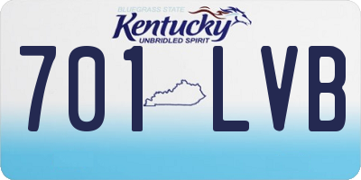 KY license plate 701LVB