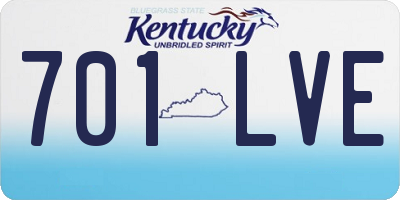KY license plate 701LVE