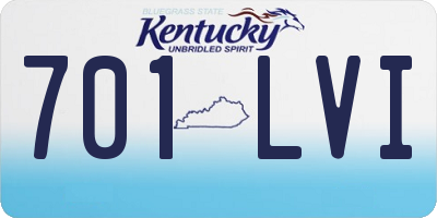 KY license plate 701LVI