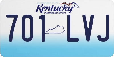 KY license plate 701LVJ