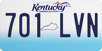KY license plate 701LVN